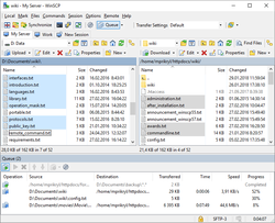 Screenshot von WinSCP 5.13